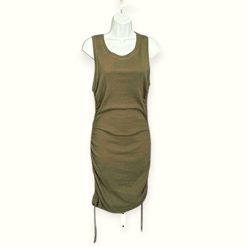 Good American Bodycon Dress Cotton size 3 (Large) Olive Green NEW